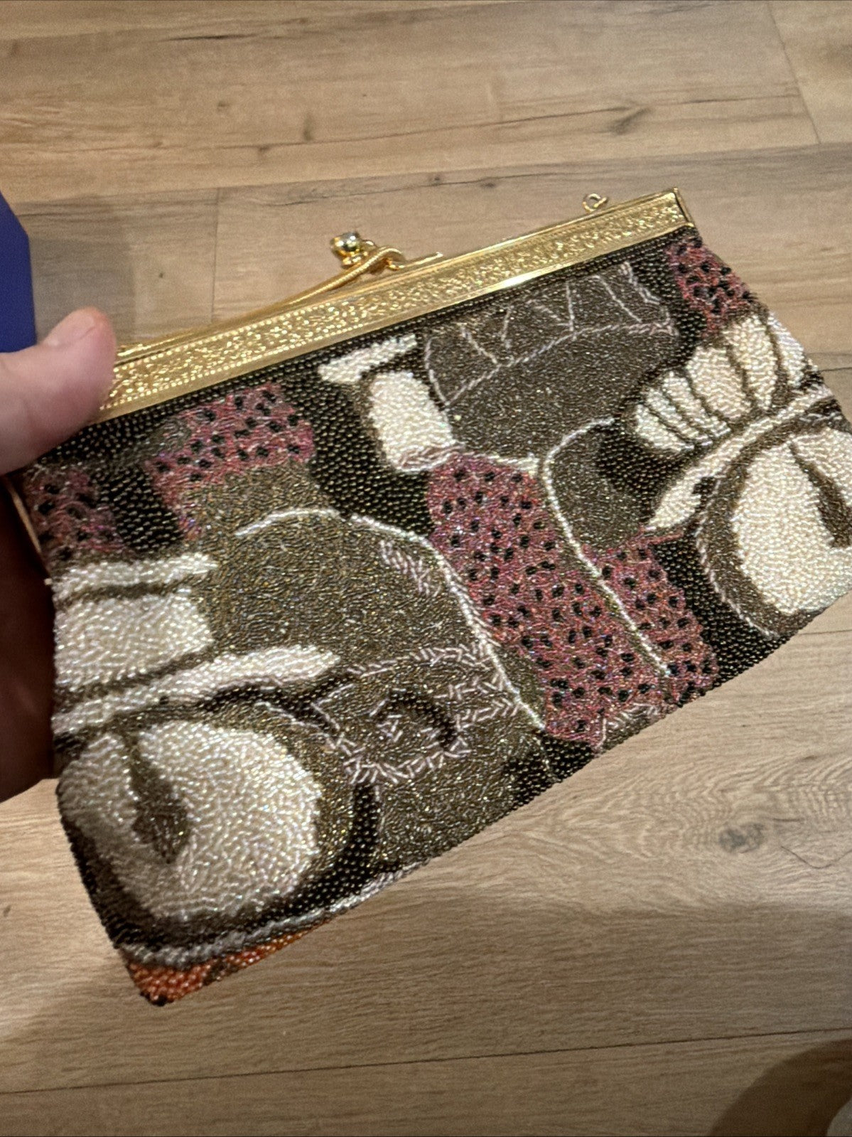 Vintage Handbag Beaded Purse Wedding or Formal Asian Label Hong Kong?4