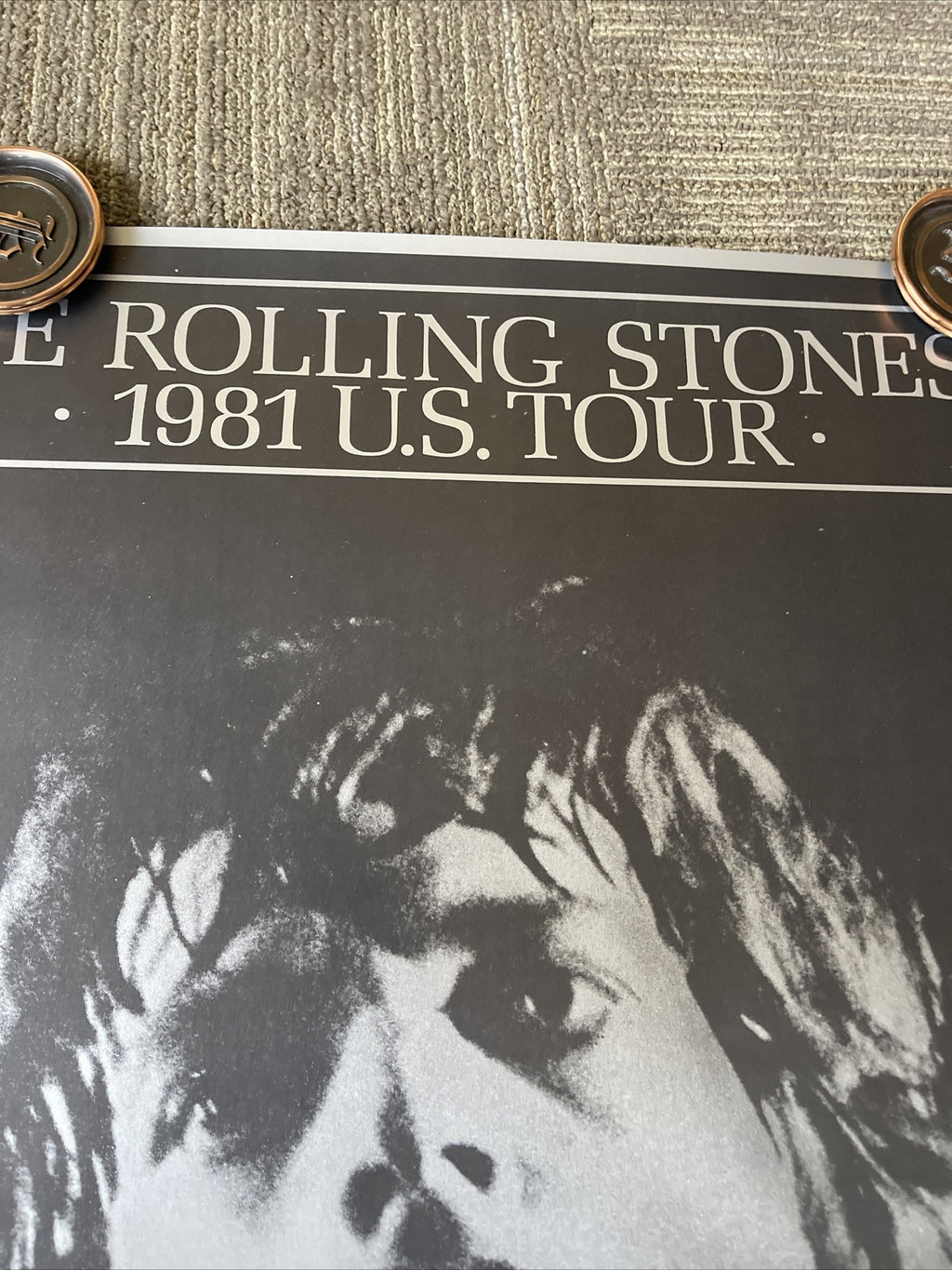 #151 The Rolling Stones 1981 US Tour Record Store Promo Poster Clean!5