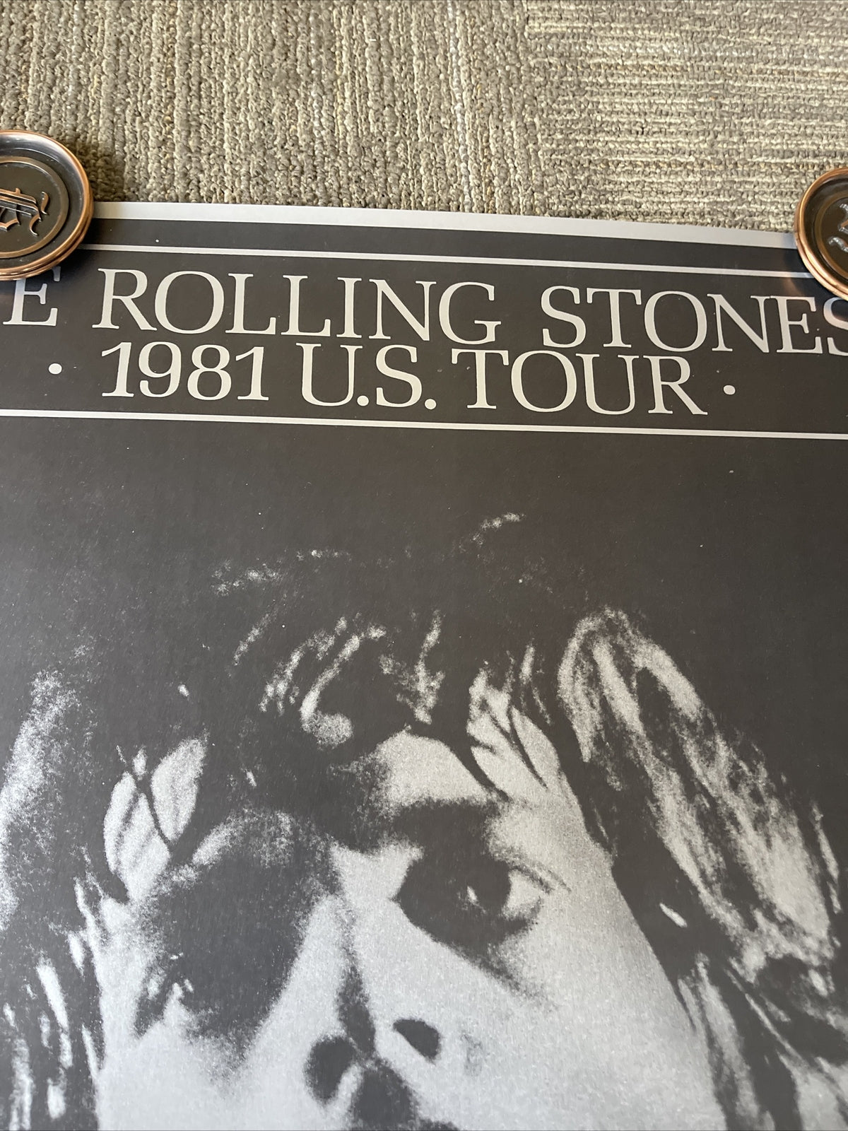 #151 The Rolling Stones 1981 US Tour Record Store Promo Poster Clean!5
