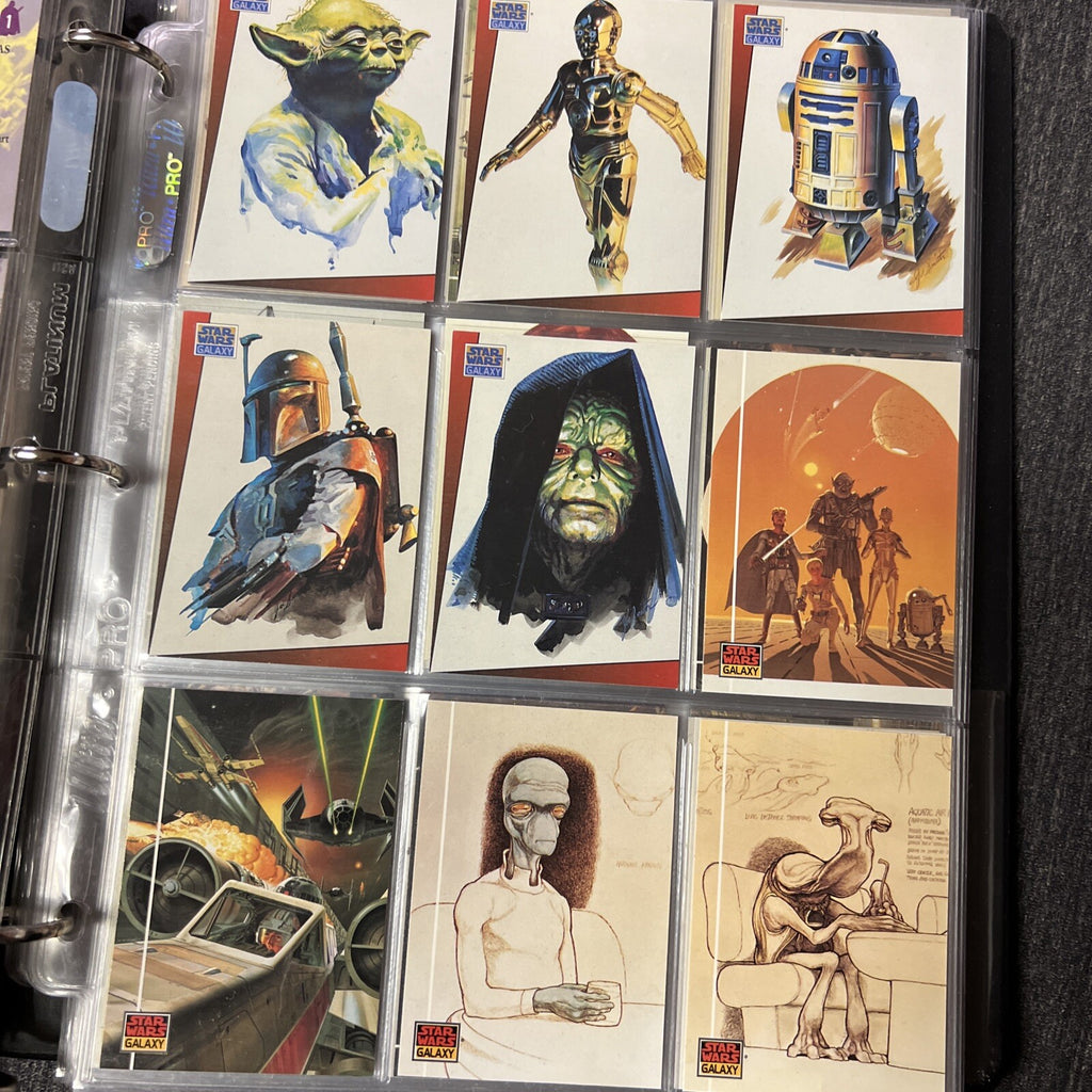 Lot of Vintage Star Wars Galaxy Trading Collectors Cards0