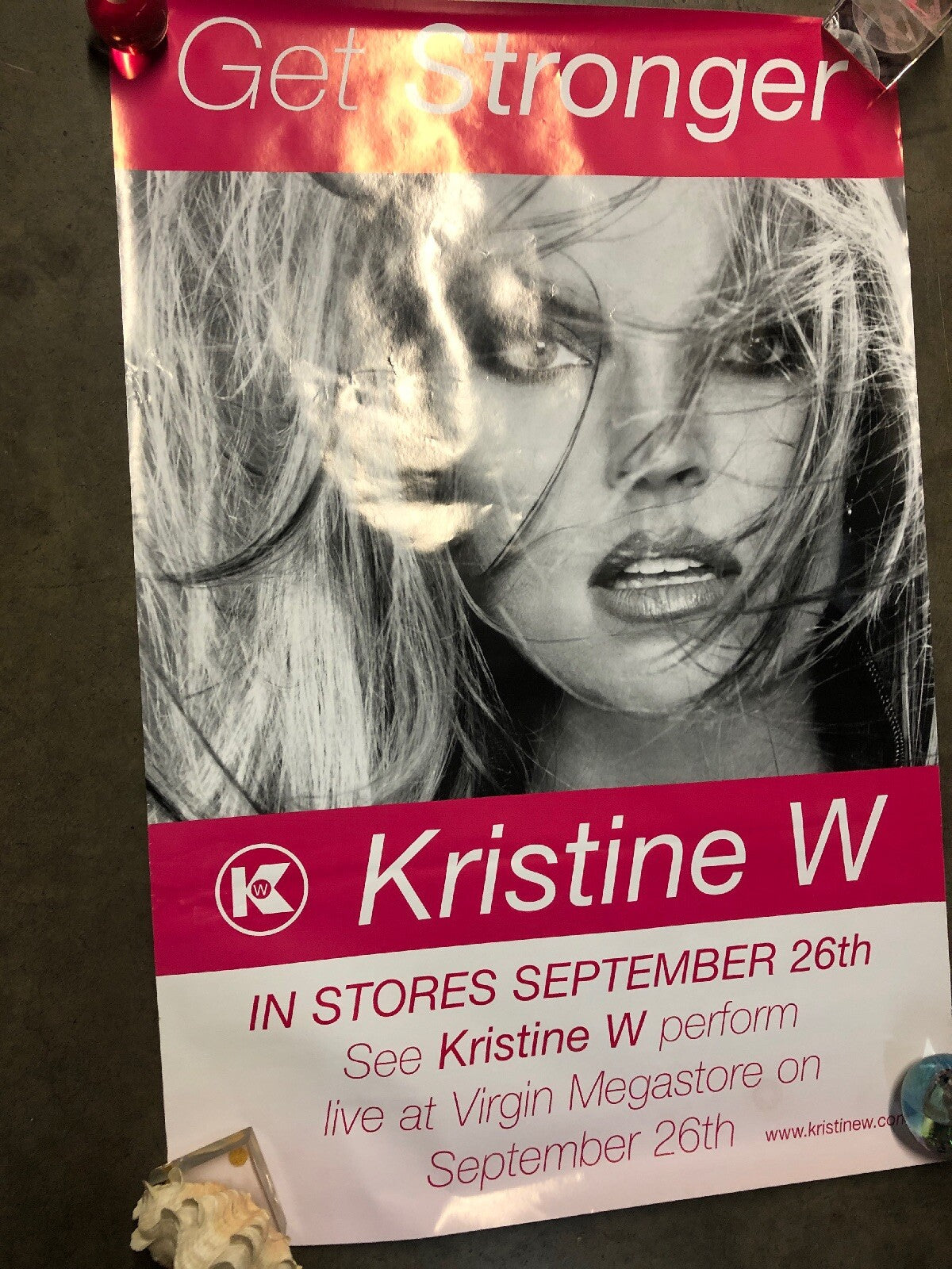 Get Stronger - Kristine W - Flier Poster Live At Virgin Megastore1