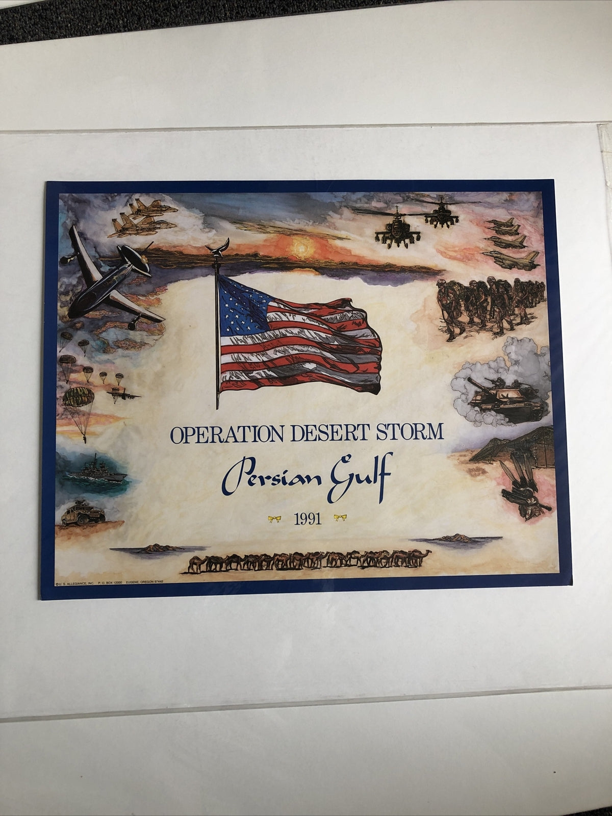 OPERATION DESERT STORM PERSIAN GULF 1991 U.S Allegiance Inc. 20”x16” Poster0