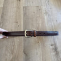 Saks Fifth Avenue Mens Brown Italian Leather Dress Belt Size 42/1050