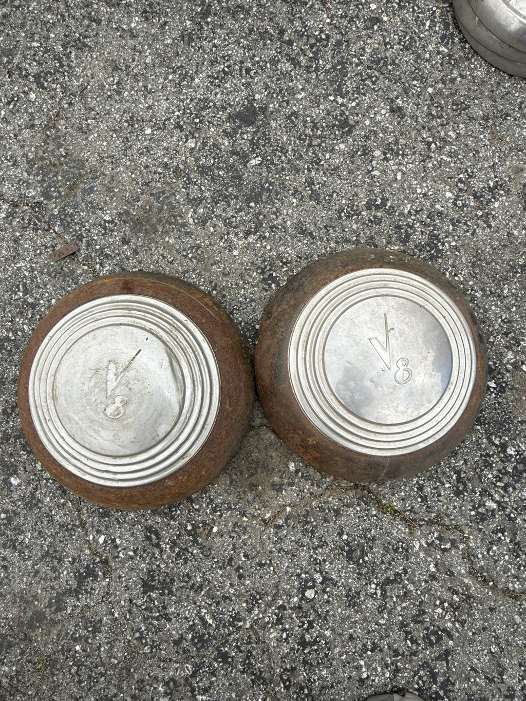 Vintage Pair 1935 Ford V8 Hubcap 1936 Dog Dish Wheel Cover 1937 1938 19390