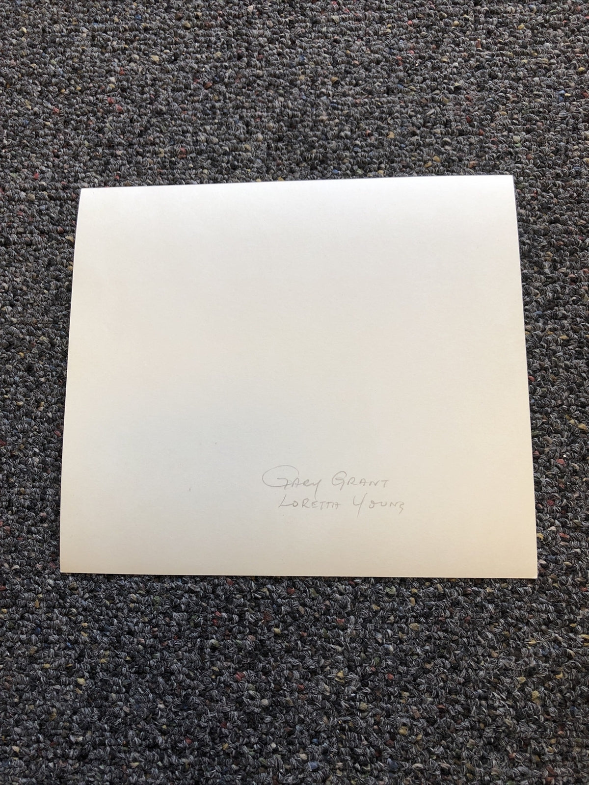 Rare Original Vintage Unpublished Photo Of GARY GRANT & LORETTA YOUNG 7”x7.5”5