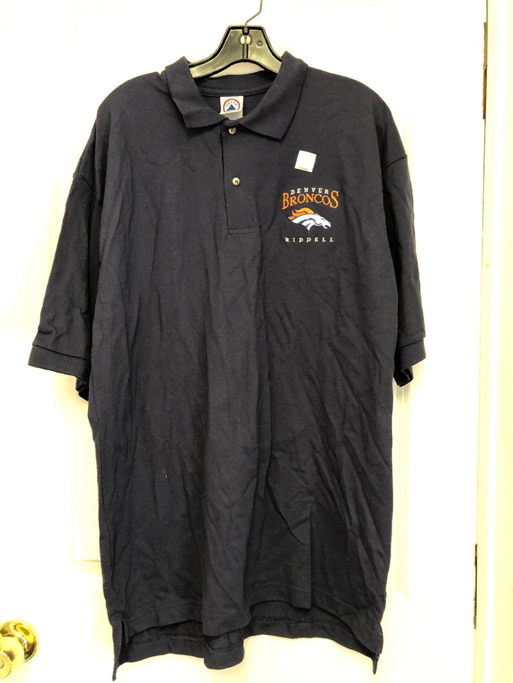 Delta XL Denver Broncos Riddell Golf Polo Shirt Mens X-Large Fit Navy0