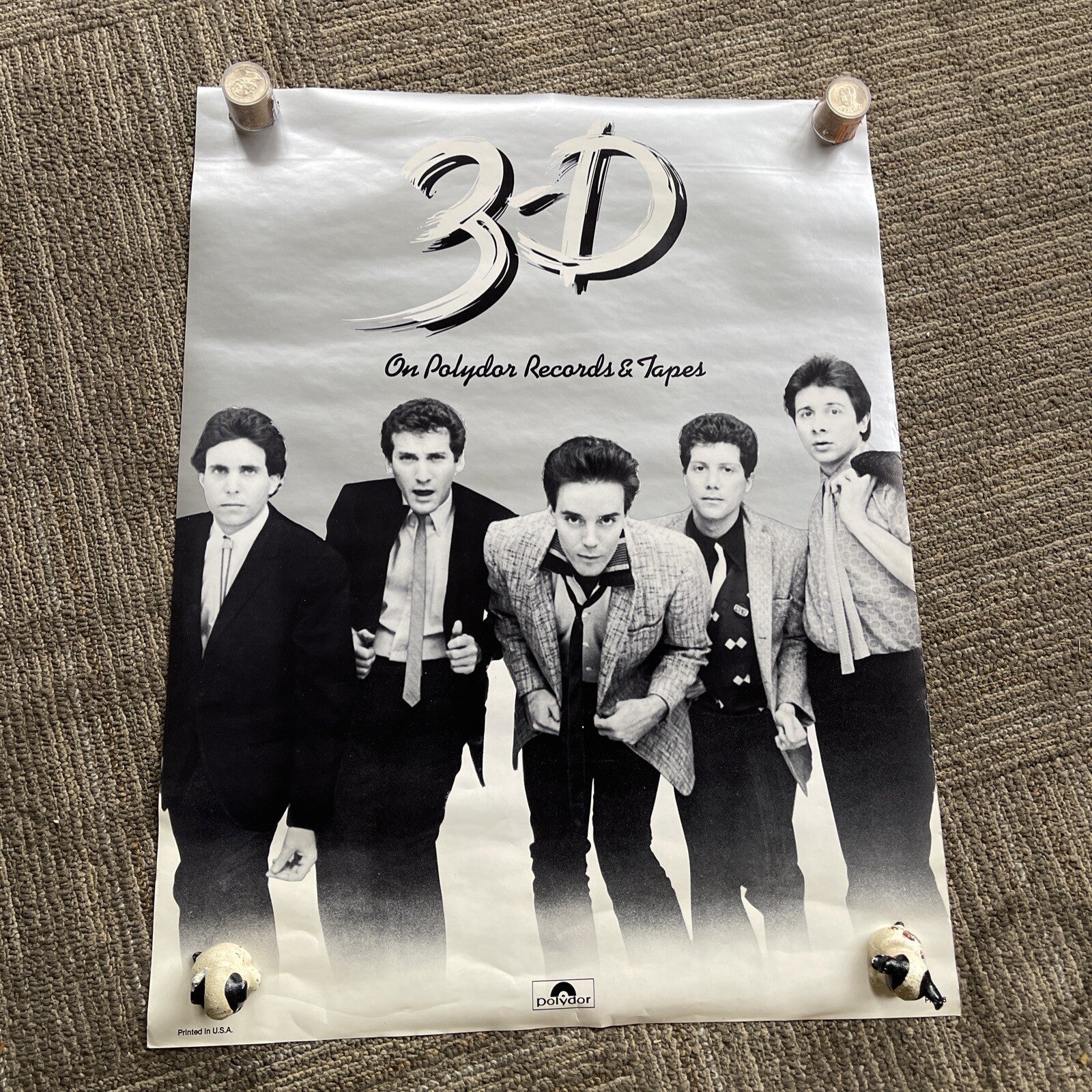 #174 1980 3-D Record Store Promo Poster 22” X 17” New Wave Polydor0