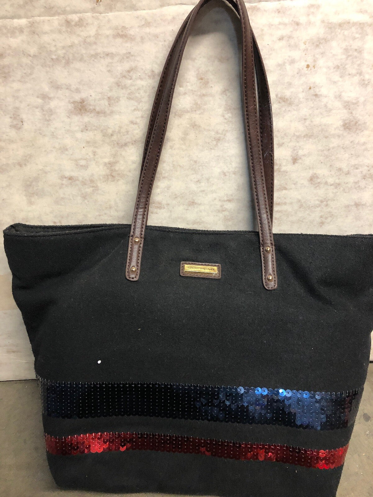 90’s Tommy Hilfiger Vintage Logo Womens Purse Handbag Blue Red Black Bag0