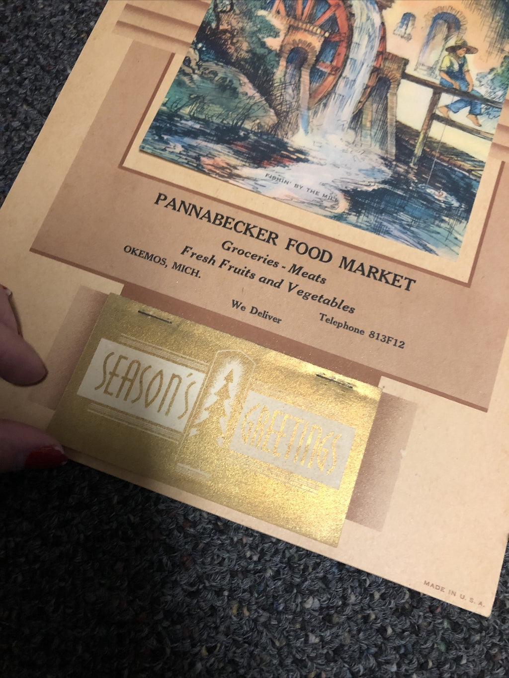 Lot Of 3 Vintage 1941 Pannabecker Food Market Calendars Howard Connolly1