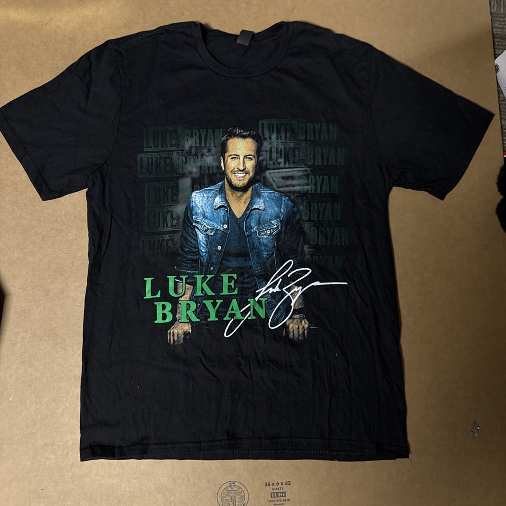 Luke Bryan Kick The Dust Up 2015 Tour T-shirt Adult Sz L Black Official Merch0