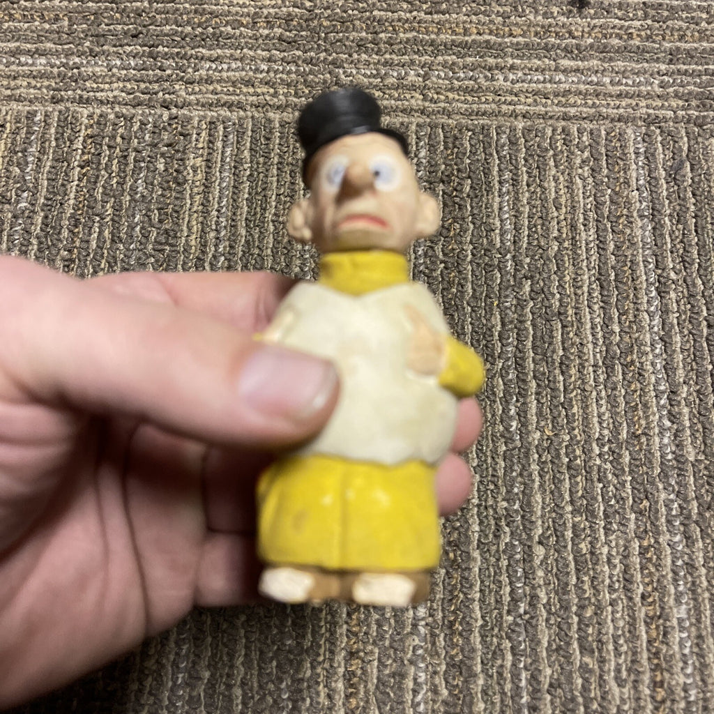 Antique Character Clay And Paper Mache 4” Toy Figure Doll Lot Estate Bobber1