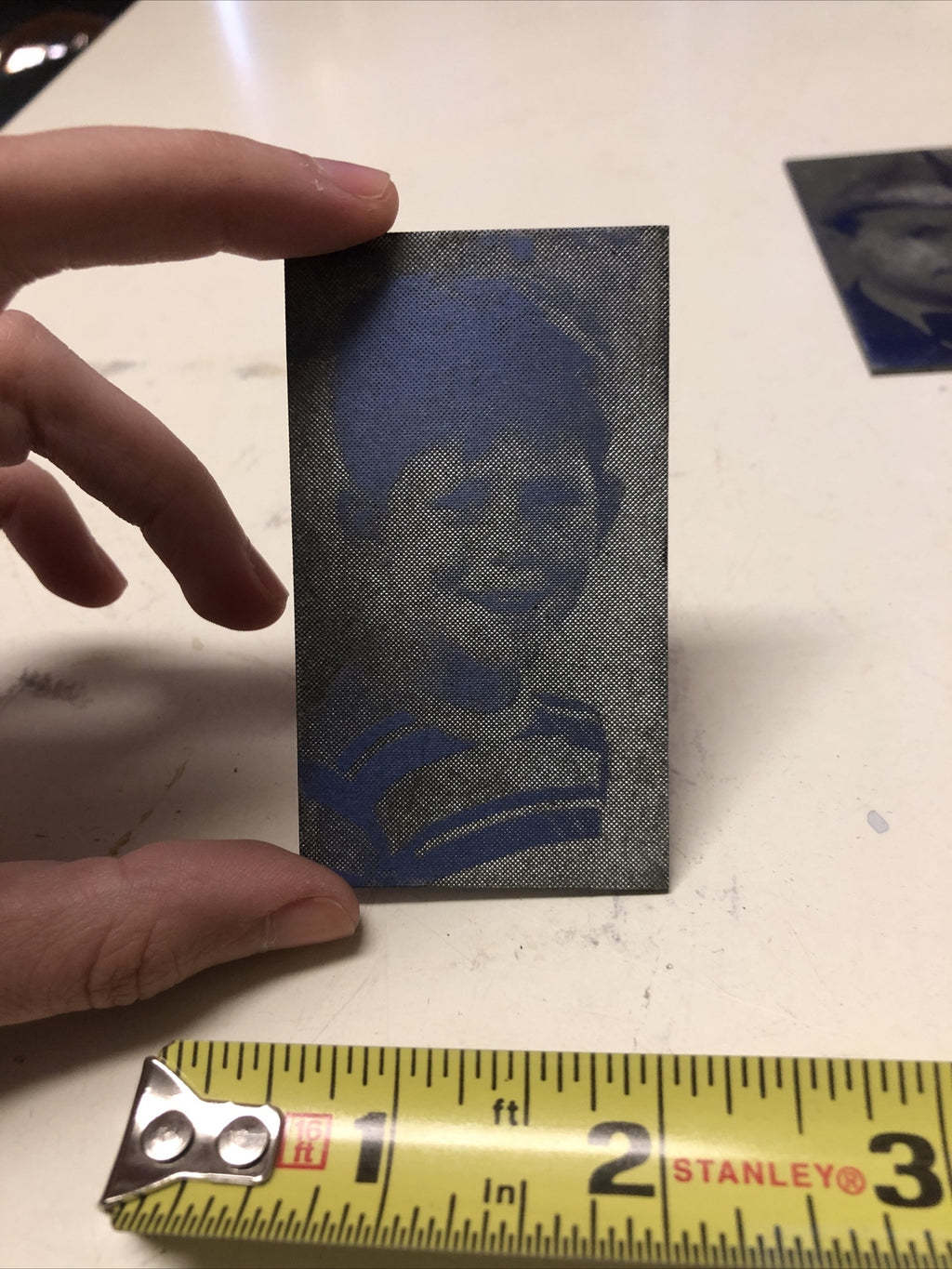 Antique Metal Printing Plate Block Photo Negative 2x3” Ron Howard In Tshirt1