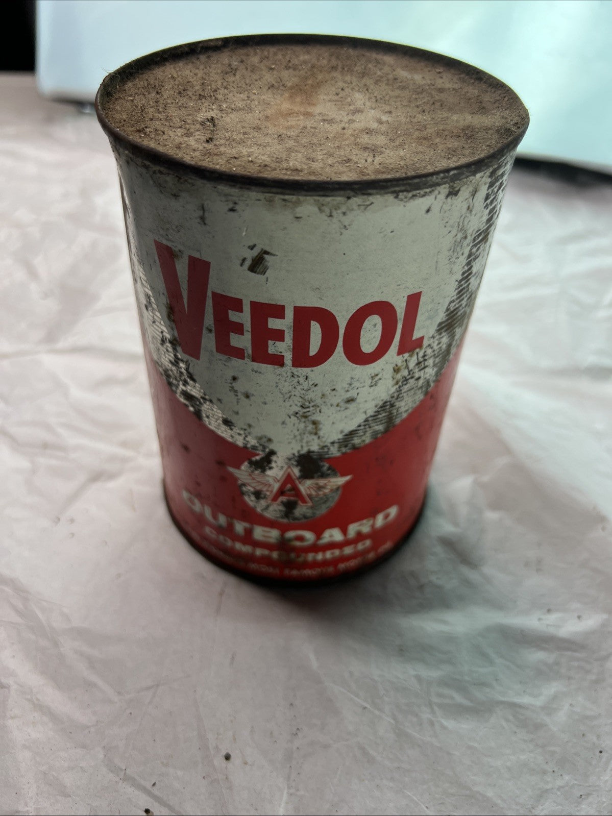 Vintage Veedol Outboard Motor Oil Can – 1 Quart – Tidewater Oil Co.3