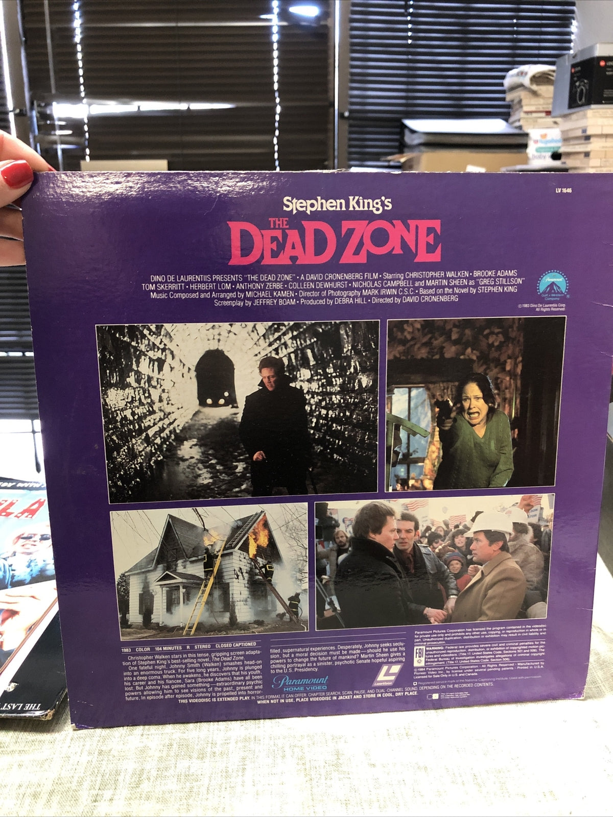 The Dead Zone Laserdisc LD Stephen King Christopher Walken1