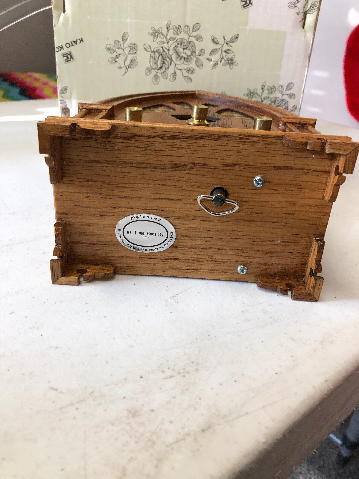 VTG NEW Artistry in Wood WILLITTS Radio Wooden Music Box PLAYS As Time Goes By1
