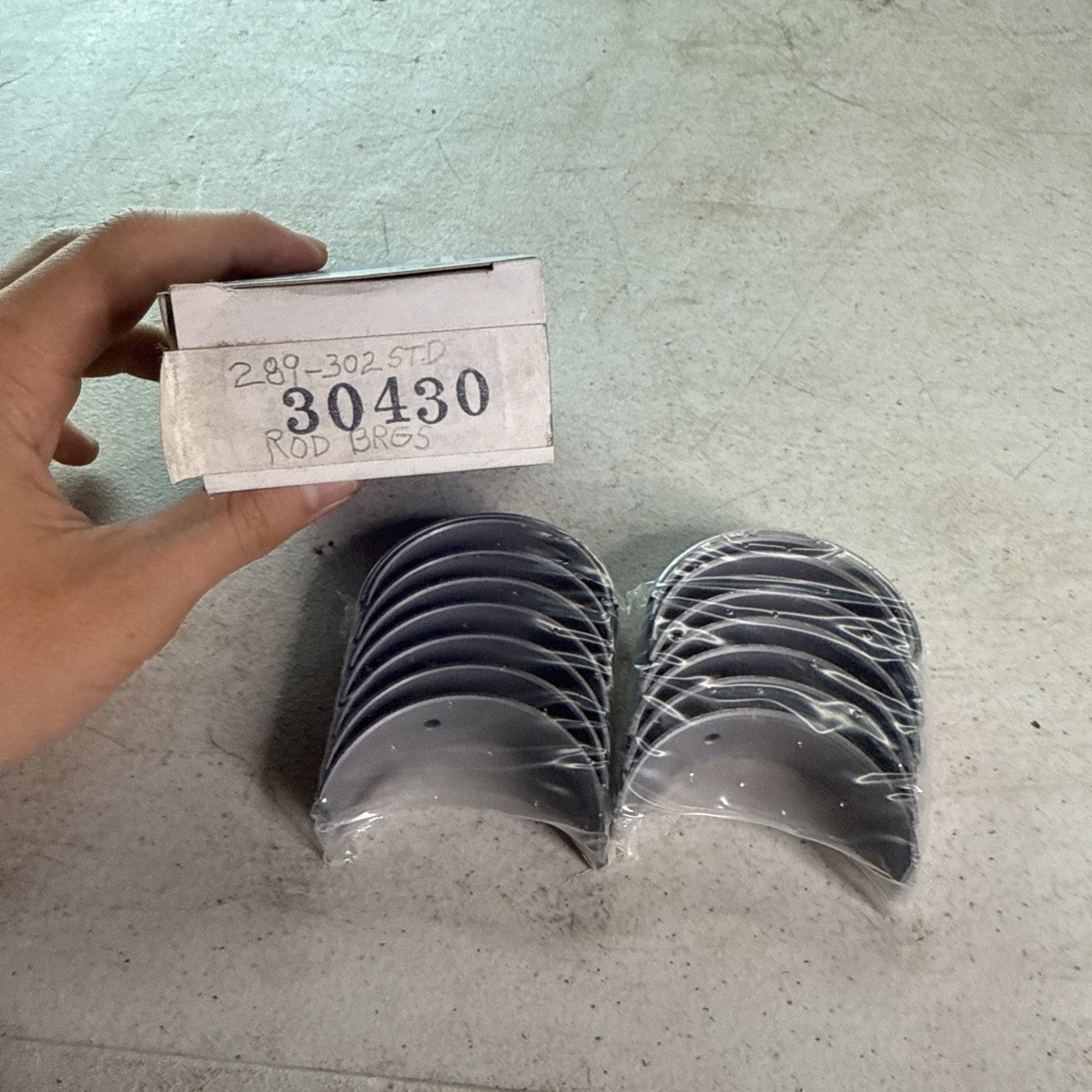 NOS Manley Performance Rod Bearing Set, part number 30430 289-302 STD0