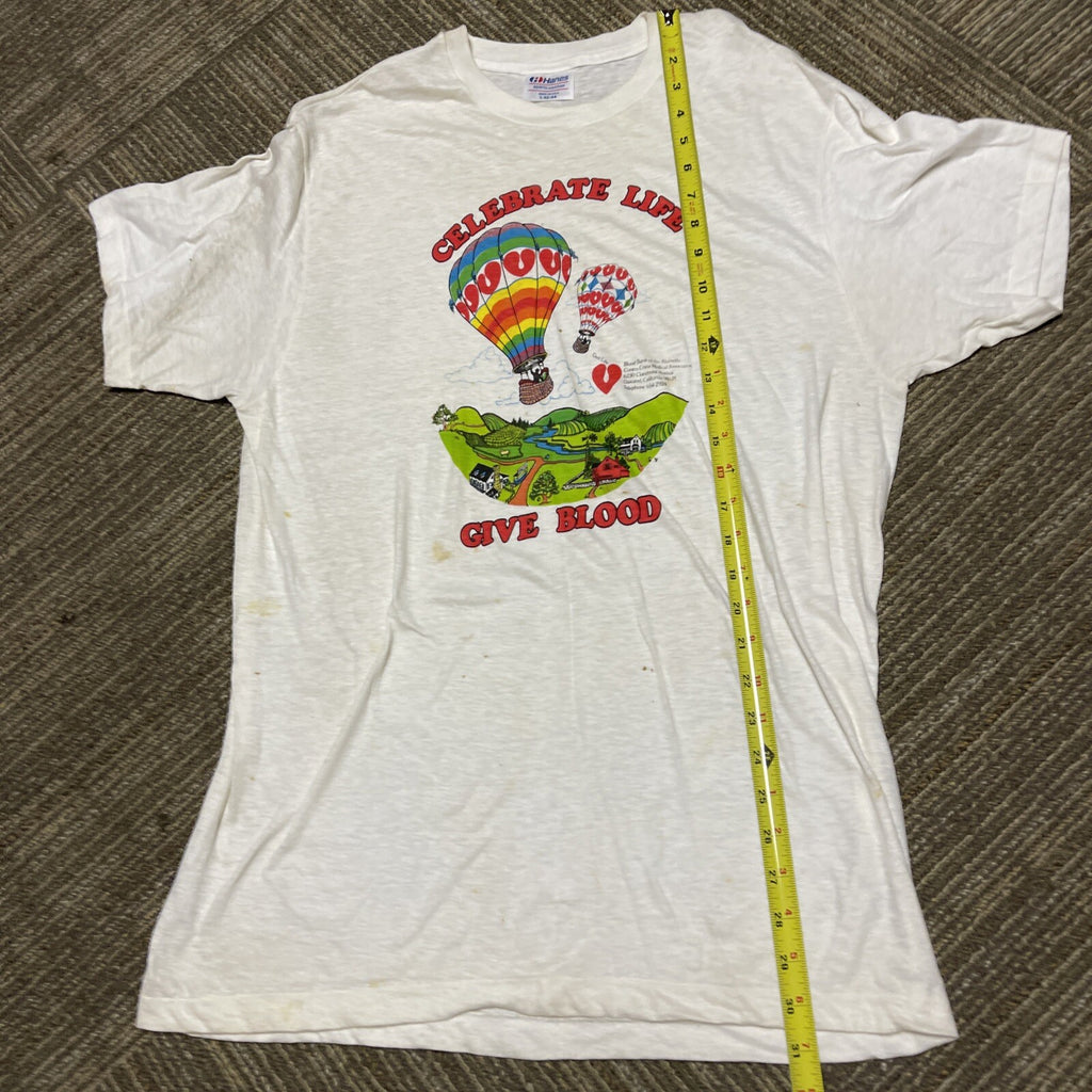VTG 80s Oakland CA Celebrate Life T Shirt SZ L  Give Blood Single Stitch8