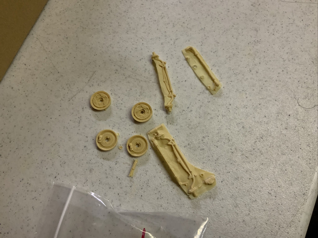 Vintage Resin Dragster Rim, Axle Parts2
