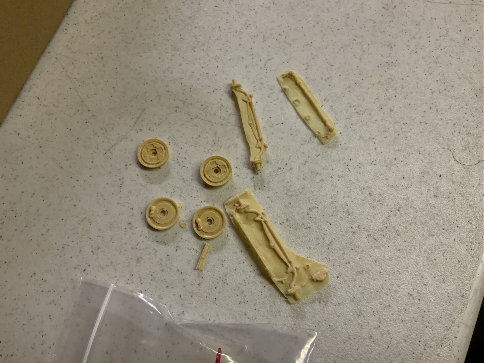 Vintage Resin Dragster Rim, Axle Parts2