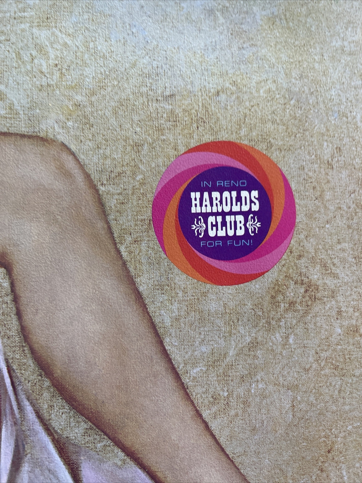 #199 Vintage Nude Poster, Pin-Up, Willis , Reno Harold’s Club Nevada 26” X 24”3