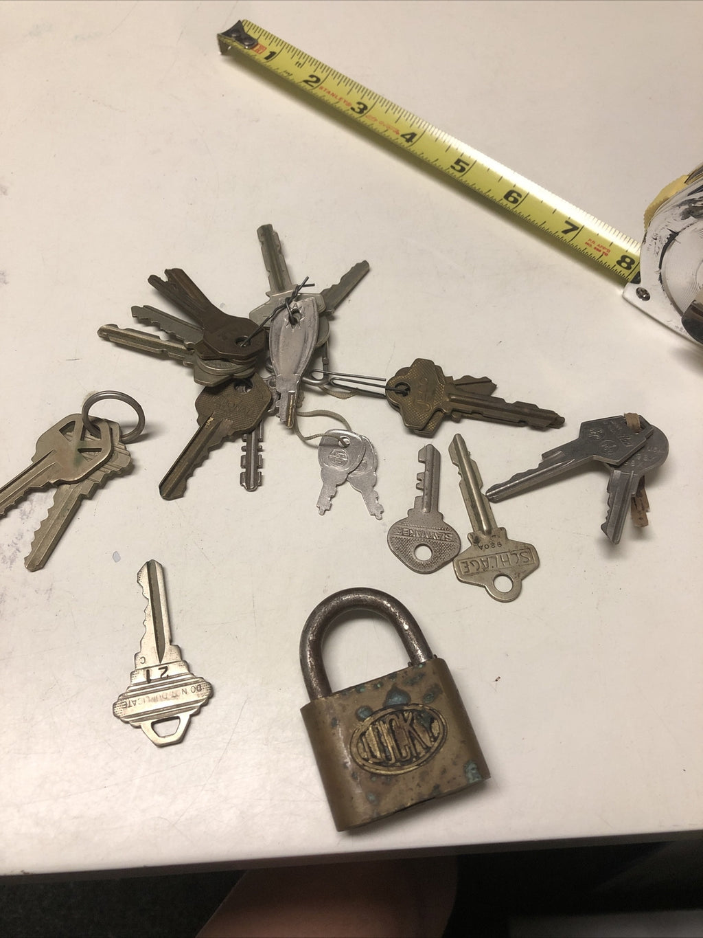 Collection of Vintage Padlocks and Misc Keys0