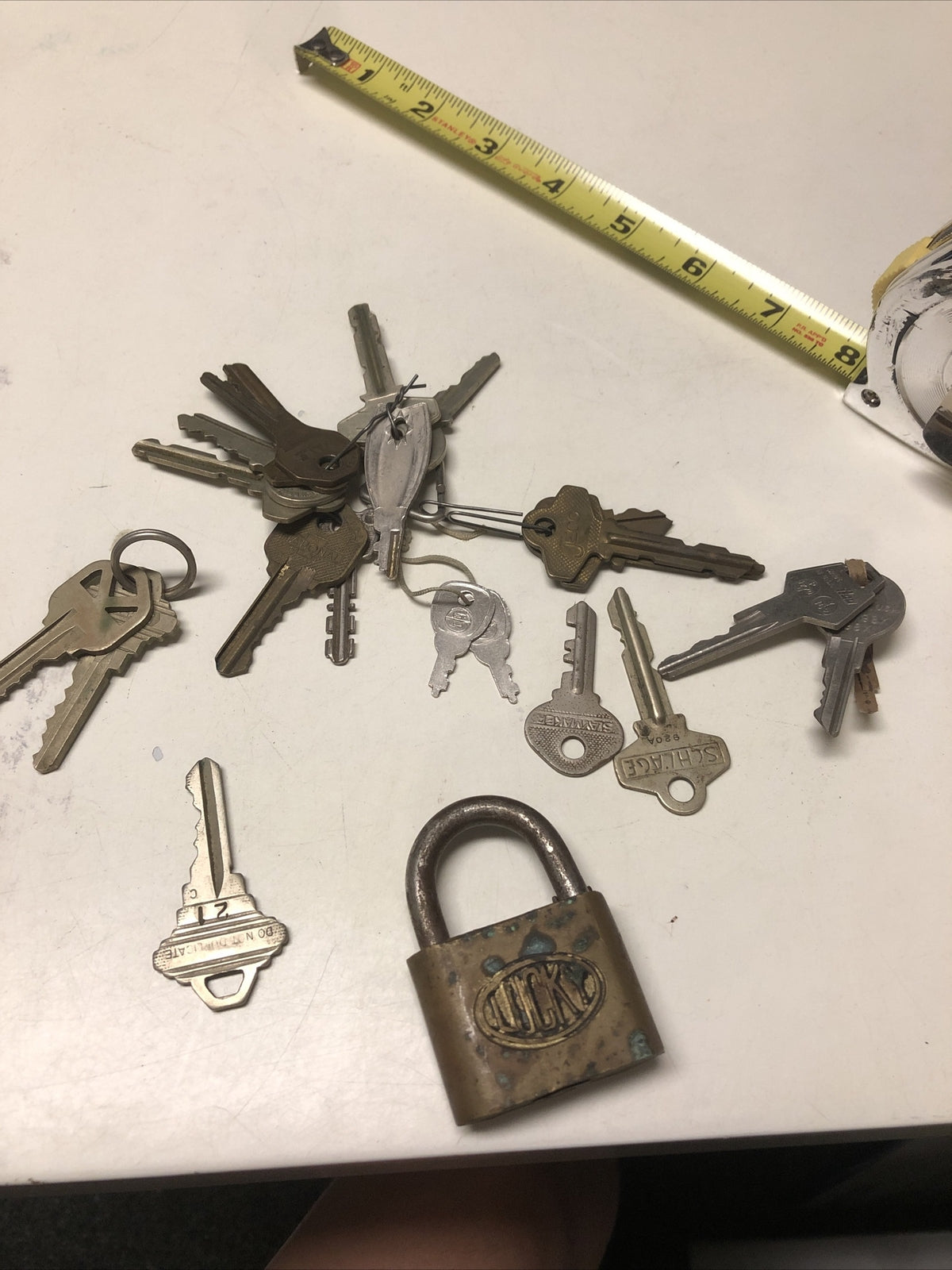 Collection of Vintage Padlocks and Misc Keys0