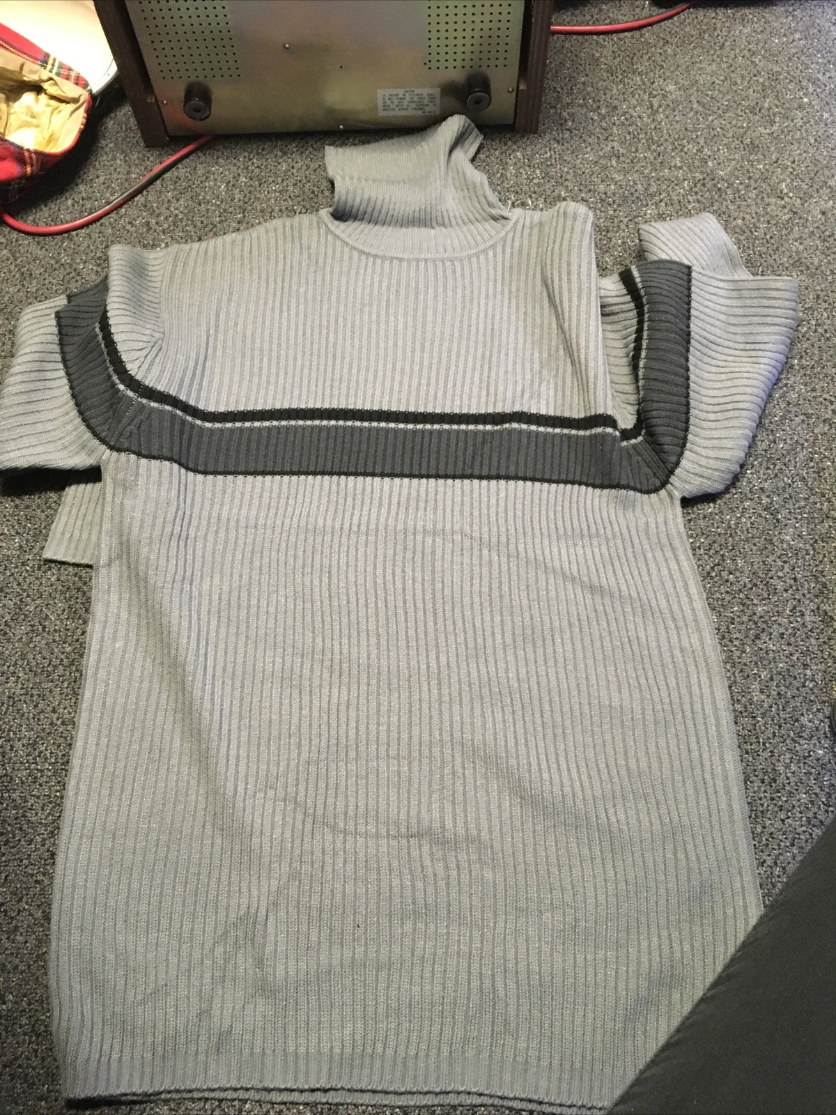 Nos 90s Trust Soft Acrylic Blend Sweater Mock Neck Medium Silver Men’s XXL3