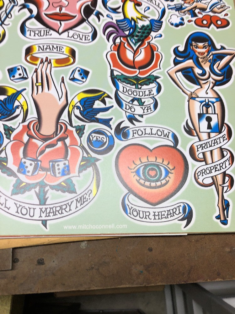 Mitch OConnell “Heart Breaker” Flash Art Sheet No Sticker 2001 Rare!4