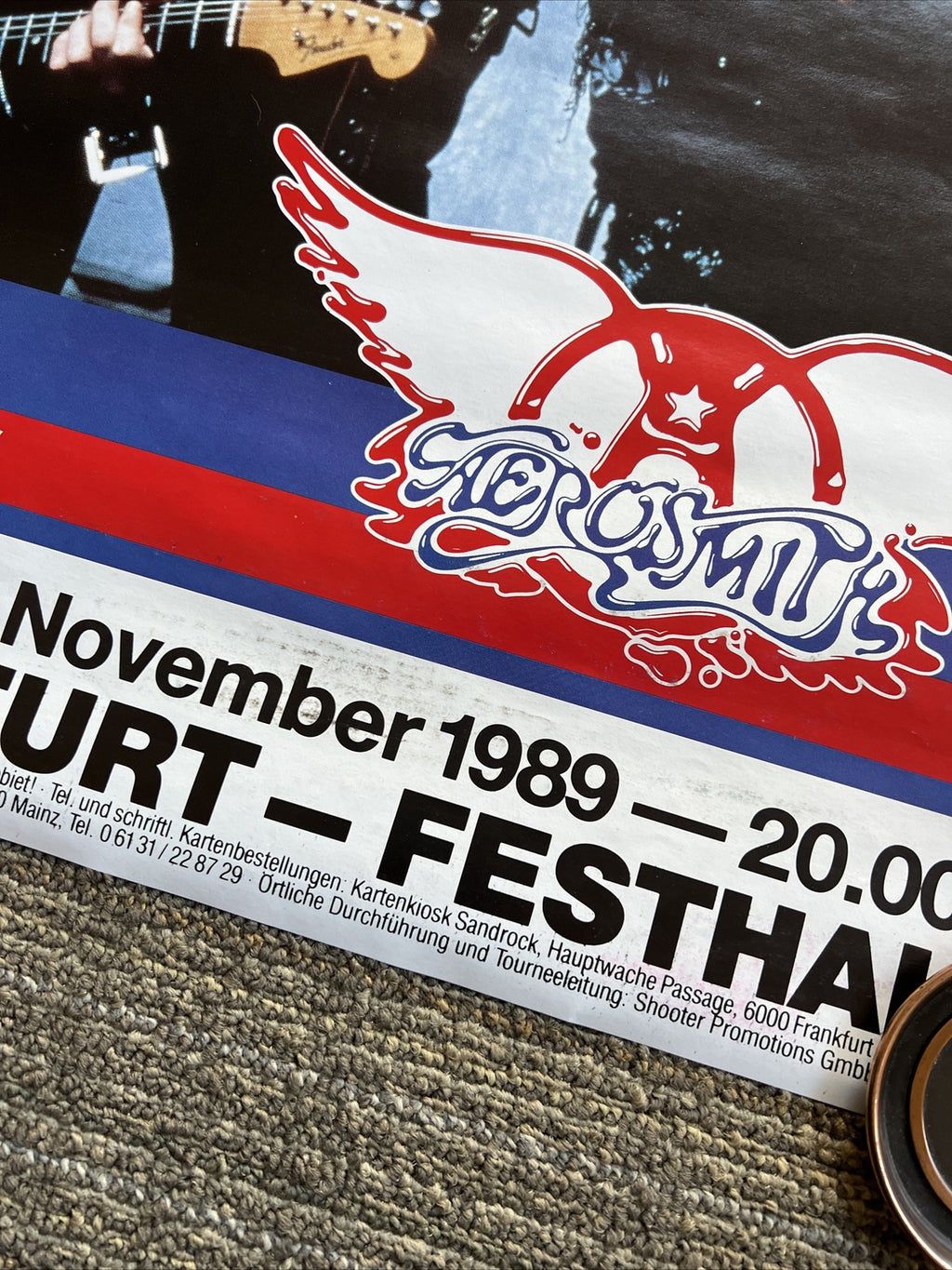 #143 1989  Aerosmith Cult Concert Tour Record Store Promo Poster 23” X 33”5