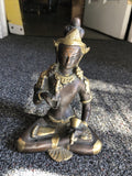 OLD VINTAGE BRONZE BUDDHA STATUE0