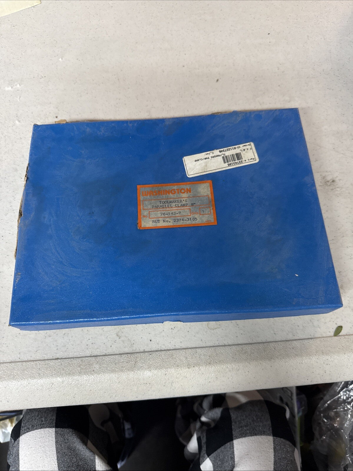 Washington Toolmaker's Parallel Clamp 8” 76-143-7 RUT No. 2374-31 050