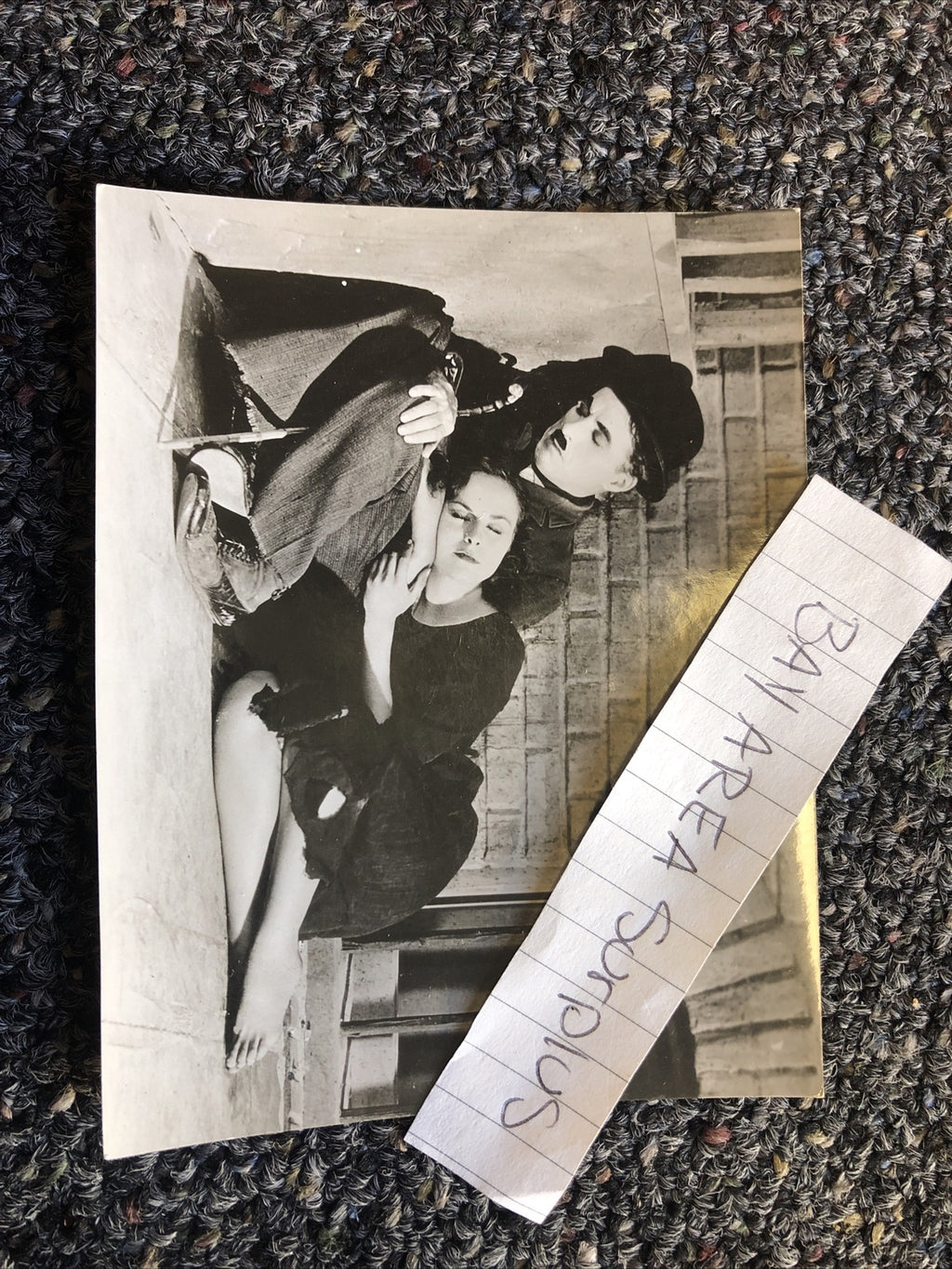 RARE Original Photo Of Charlie Chaplin 4.5”x3.5 Candid Shot Black/White0