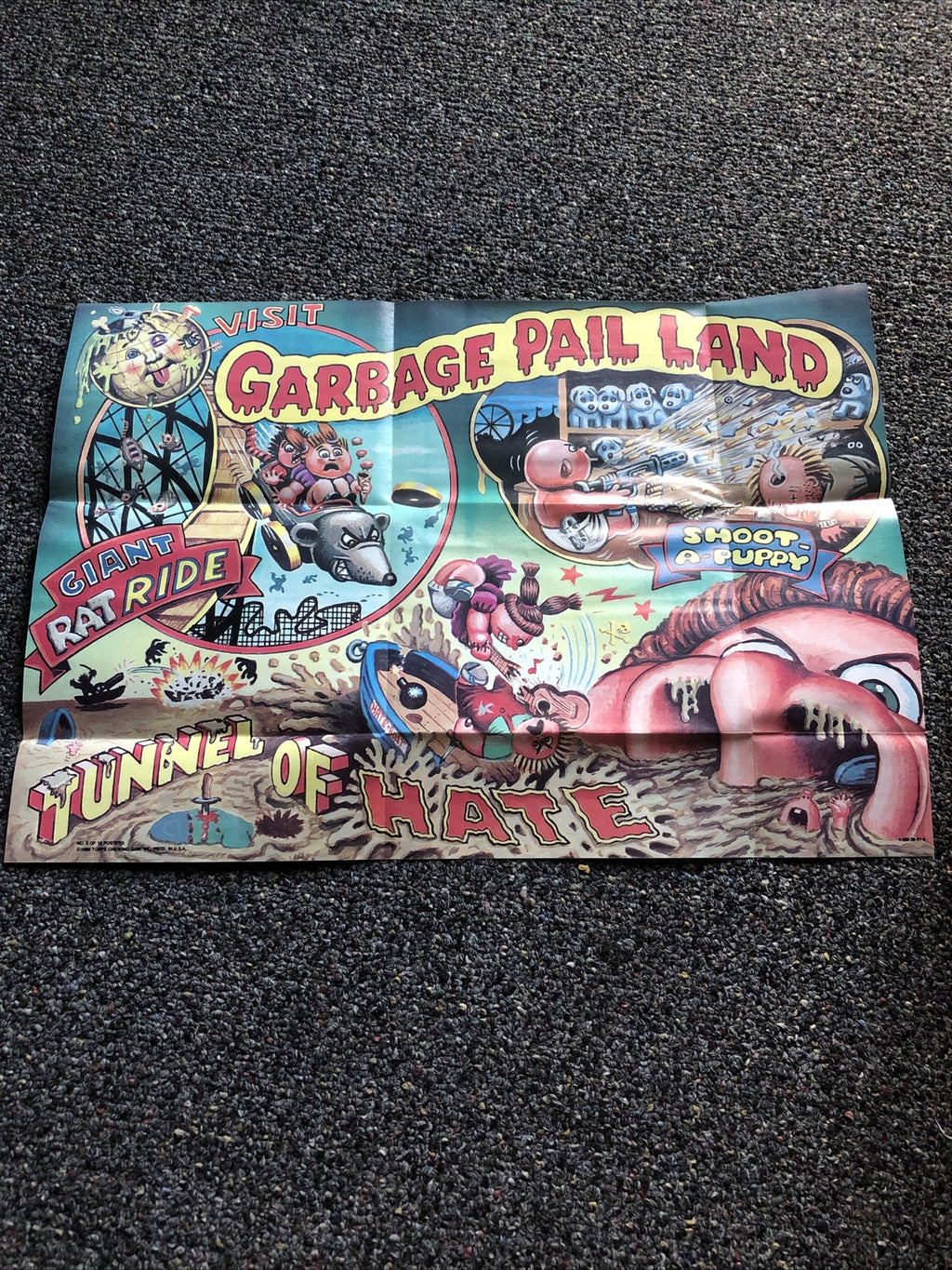 1986 Topps GARBAGE PAIL LAND POSTER 17”x12” No. 5 Of 180