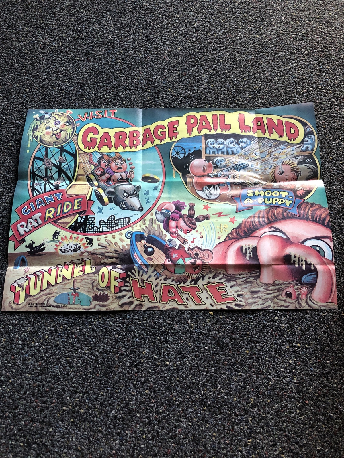 1986 Topps GARBAGE PAIL LAND POSTER 17”x12” No. 5 Of 180