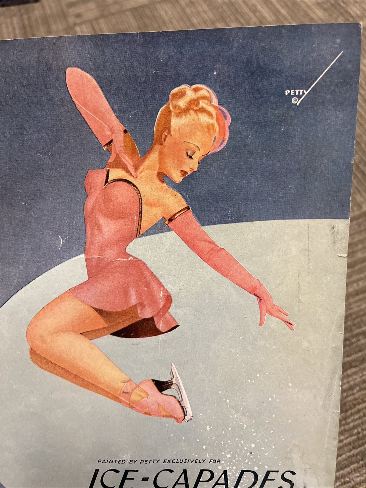 1946 ICE CAPADES PROGRAM BOOKLET Pin-up COVER ART BY PETTY Nice!2