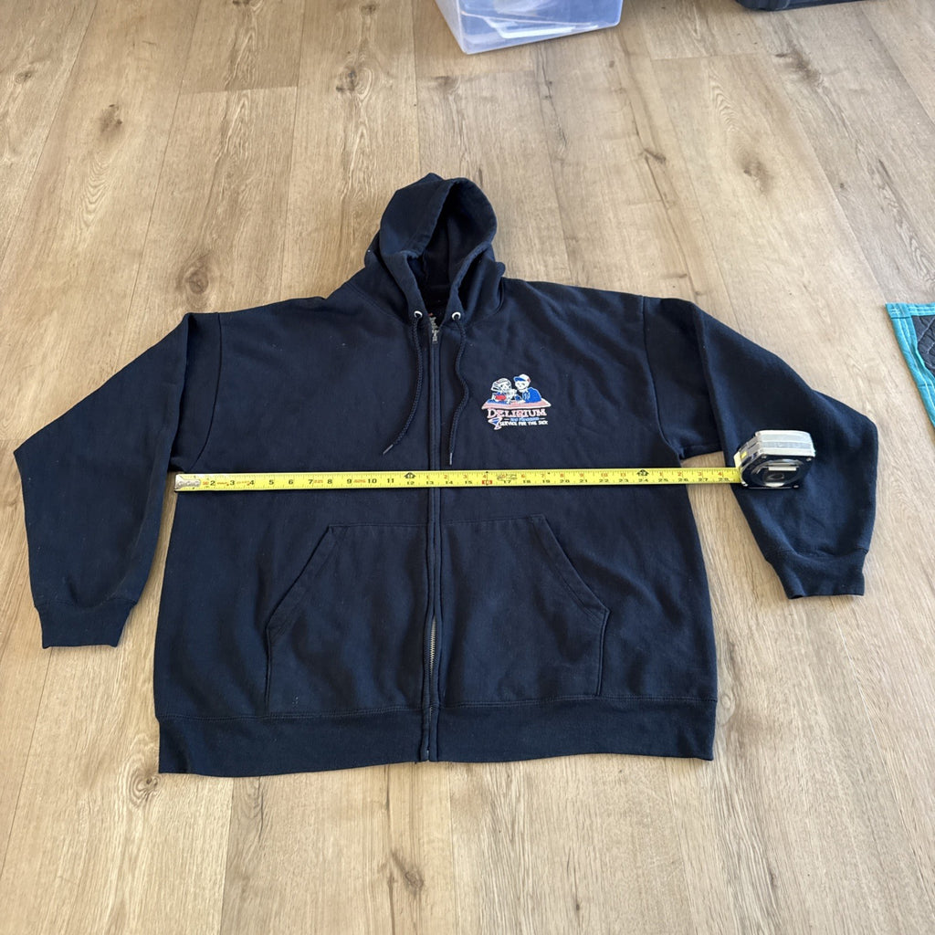 Delirium San Francisco Service For The Sick Skeleton Bar Graphic Black Zip-Up2XL6