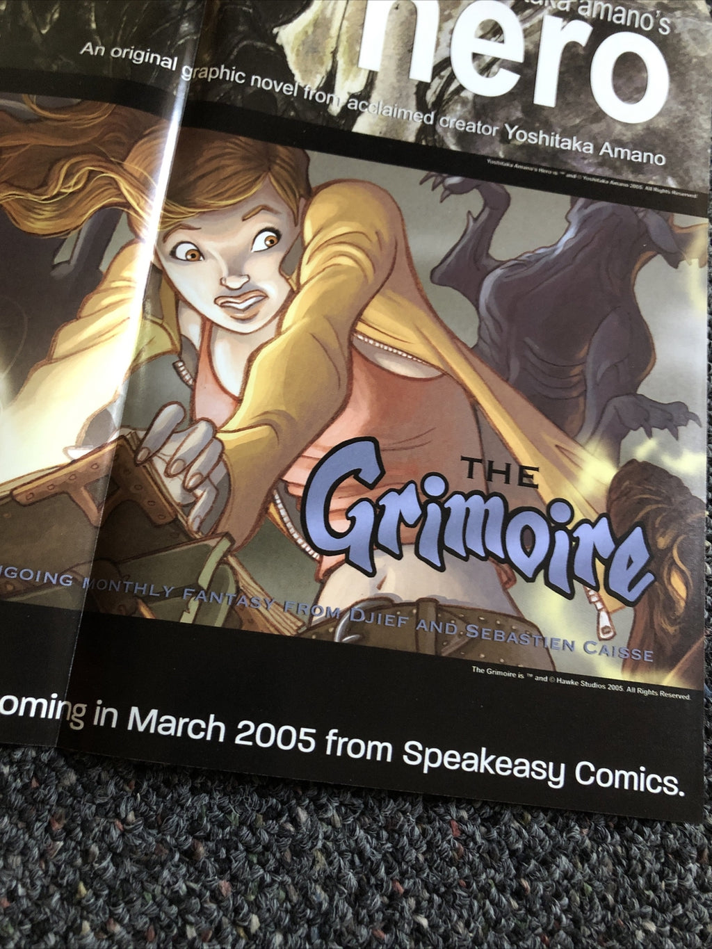 Atomika- Yoshitaka Amanos Hero- The Grimoire 18”x12”7