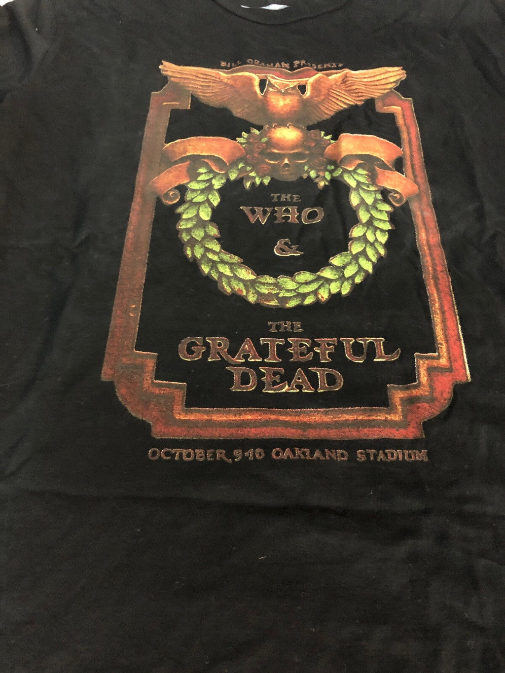Grateful Dead The Who Bill Graham Oakland Coliseum Fillmore Poster Shirt Small1