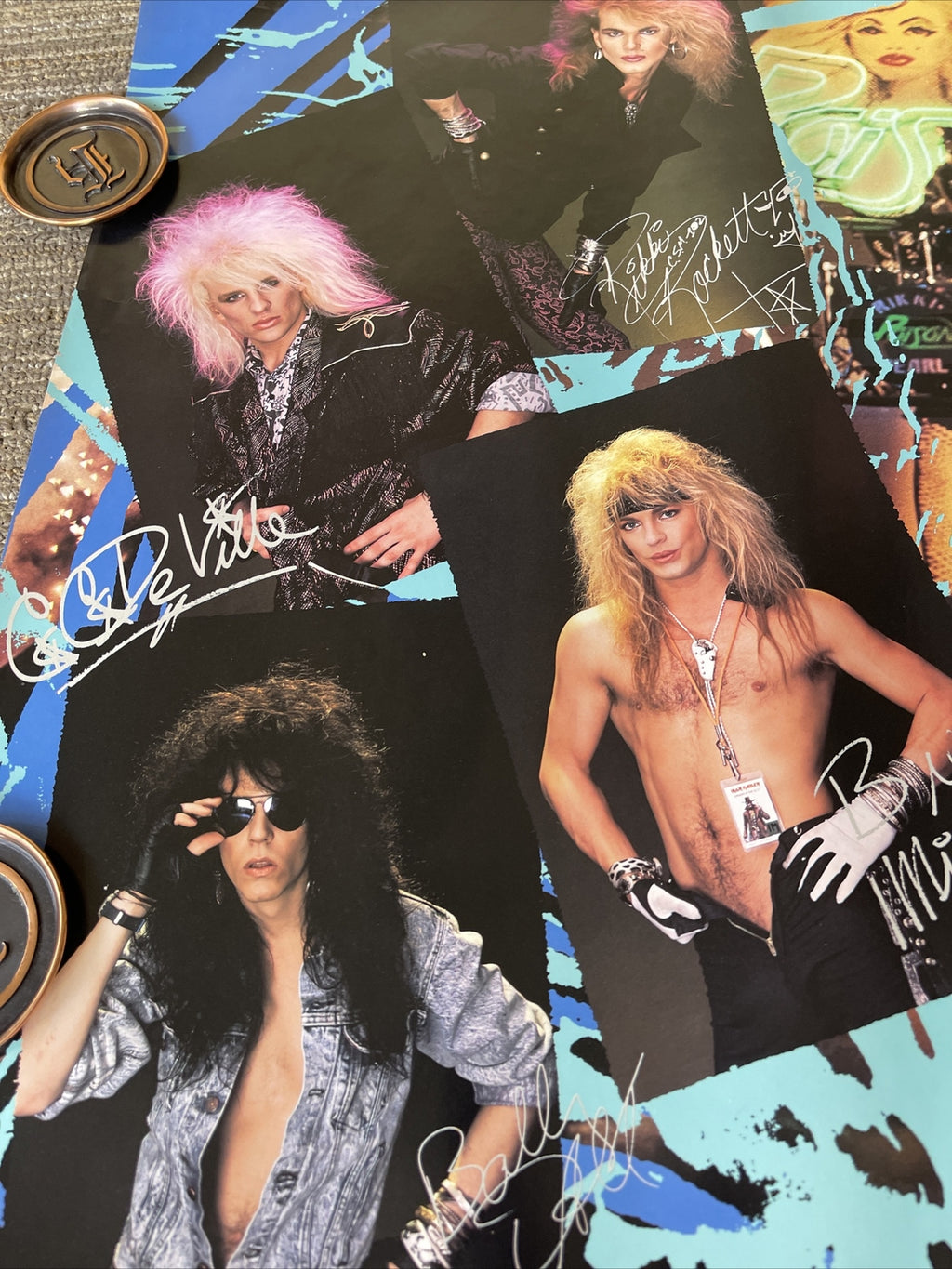 1987 POISON Look What The Cat Dragged In Record Store Promo Poster #37 24x36”5