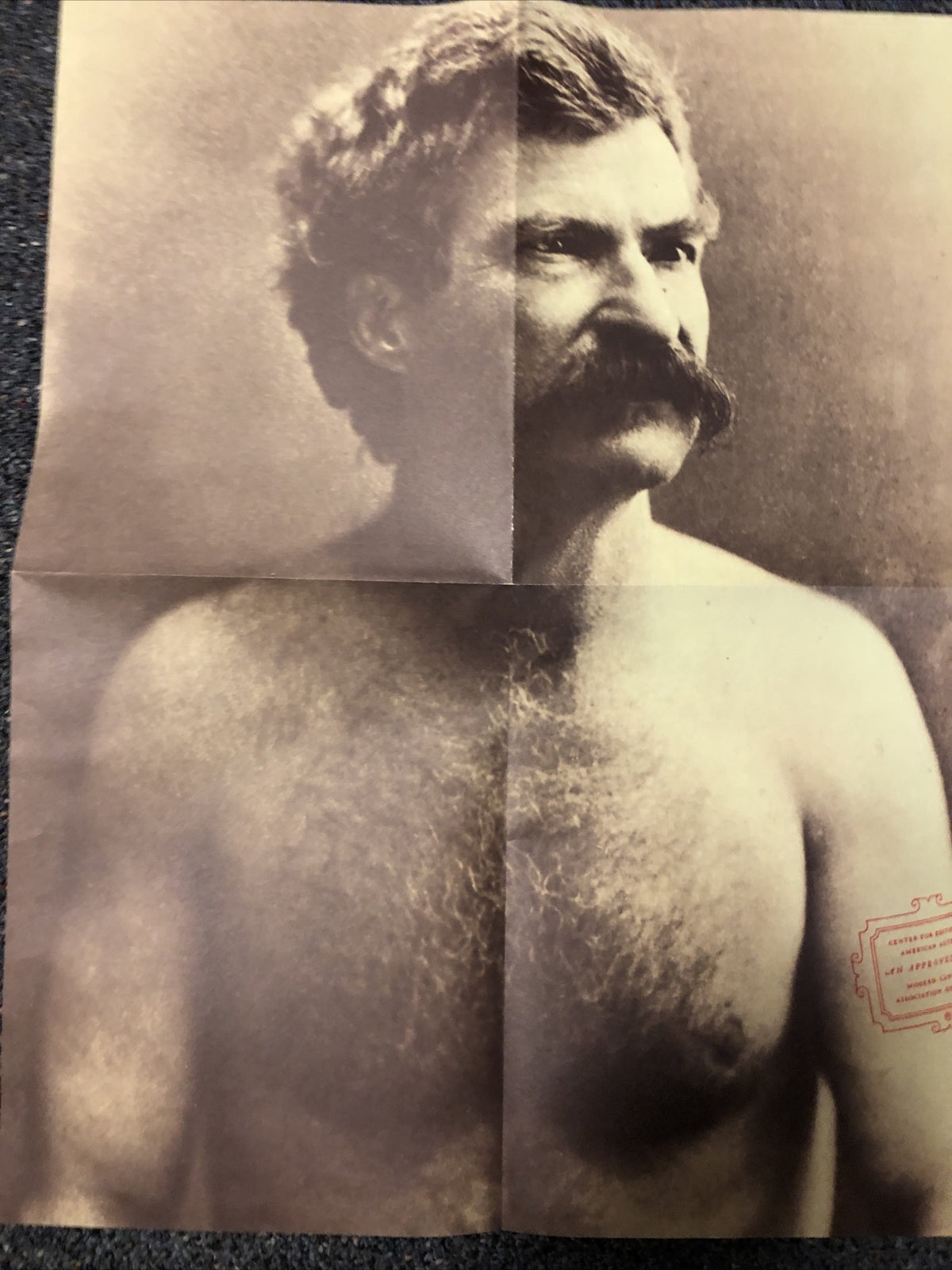 Rare Poster MARK TWAIN Iowa-California Publishing 1973 Berkeley Los Angeles NY0