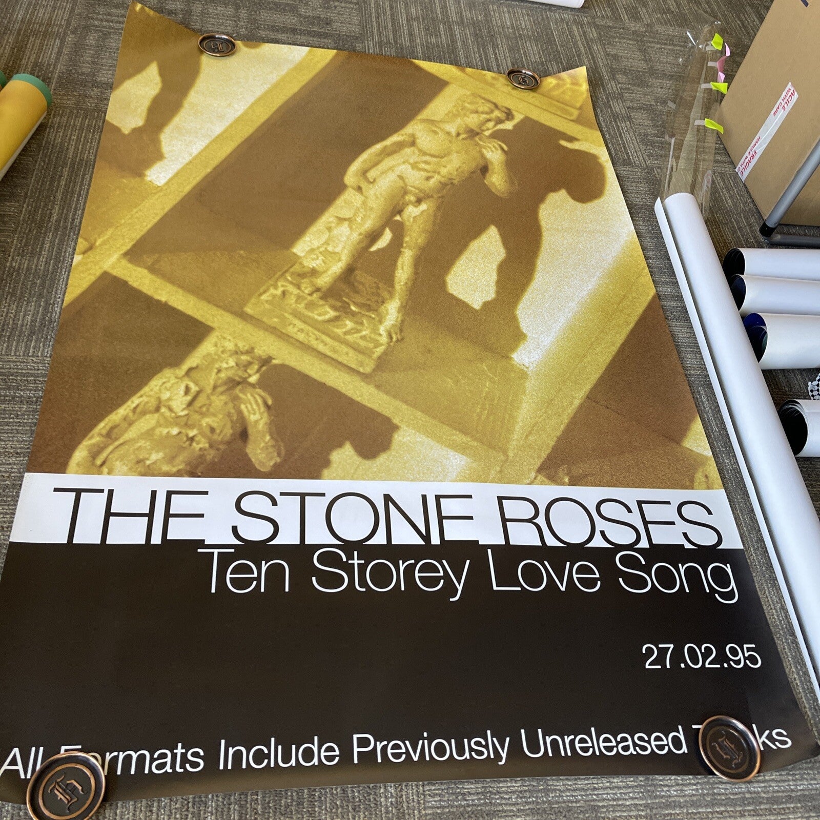 THE STONE ROSES - 10 Story Love Song ORIGINAL Subway  PROMO POSTER 1995 #560