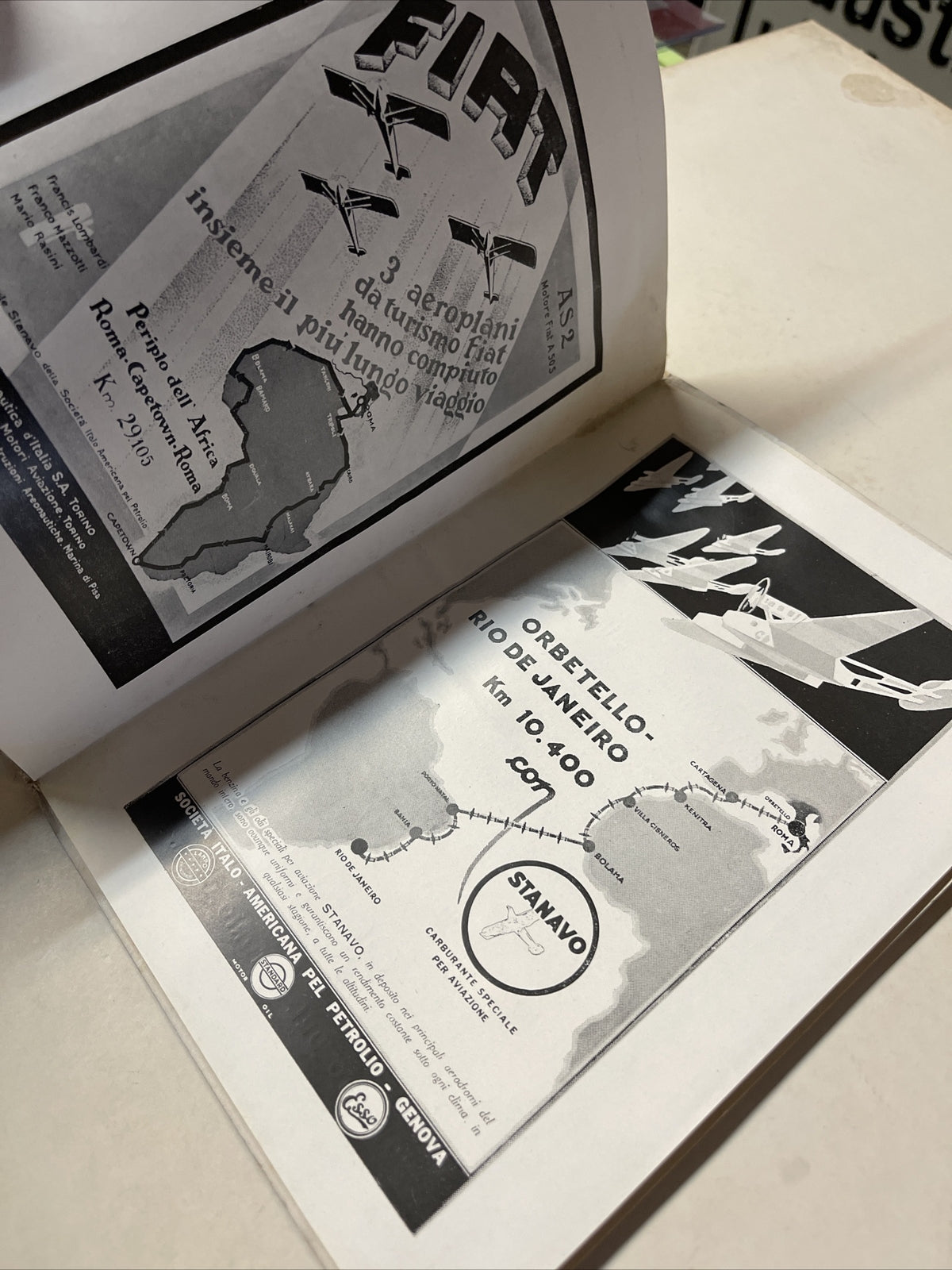 Aero Espresso Italia 1931 AIRLINE TIMETABLE SCHEDULE Brochure flight Map Book5