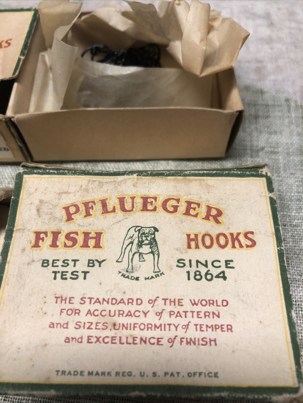 Vintage Lot Of 2 Boxes Pflueger Limerick Fish Hooks2