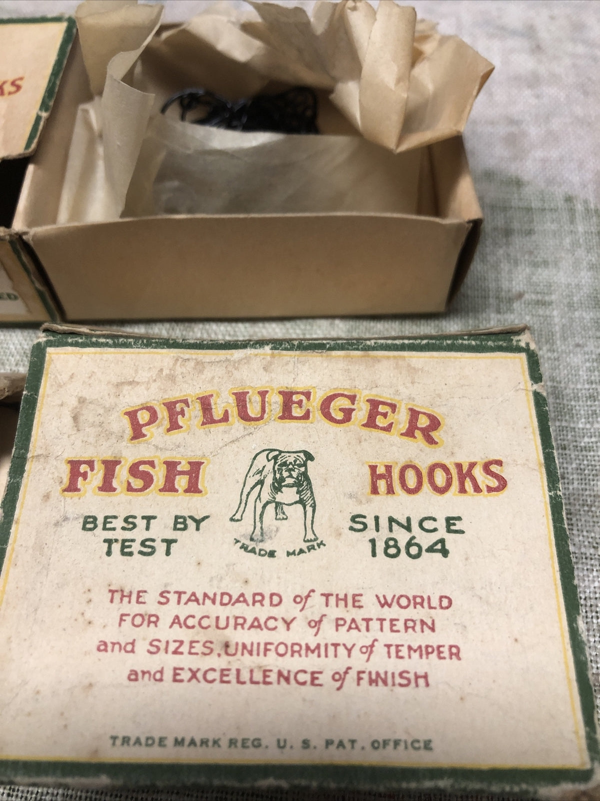 Vintage Lot Of 2 Boxes Pflueger Limerick Fish Hooks2
