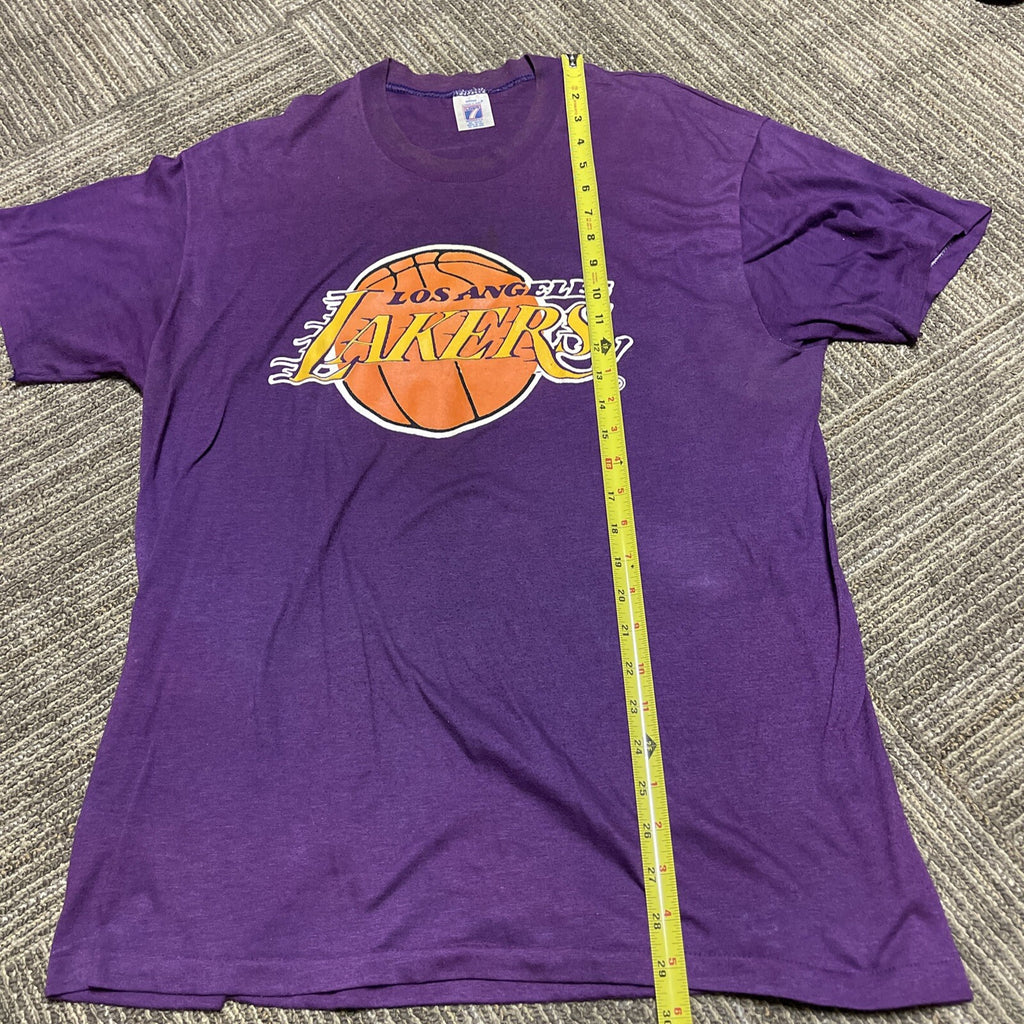 True Vintage 80’s Los Angeles Lakers T-Shirt Sz XL 1980’s NBA Single Stitch7