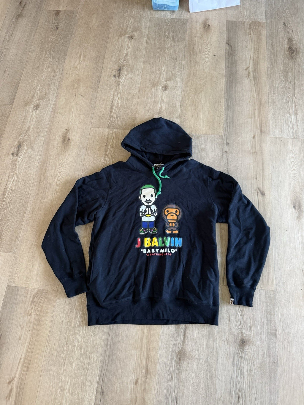 BAPE x J Balvin Baby Milo Pullover Hoodie Black SS20 Authentic0