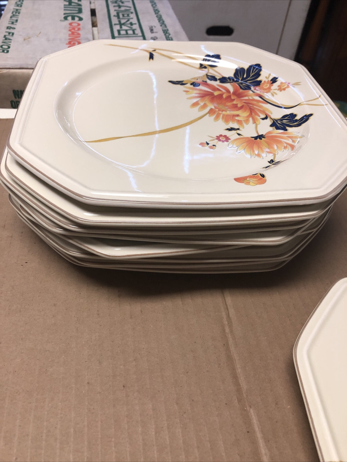MIKASA Continental Ivory Majestic Salad Plates Lot Of 9 - 10”x10”1