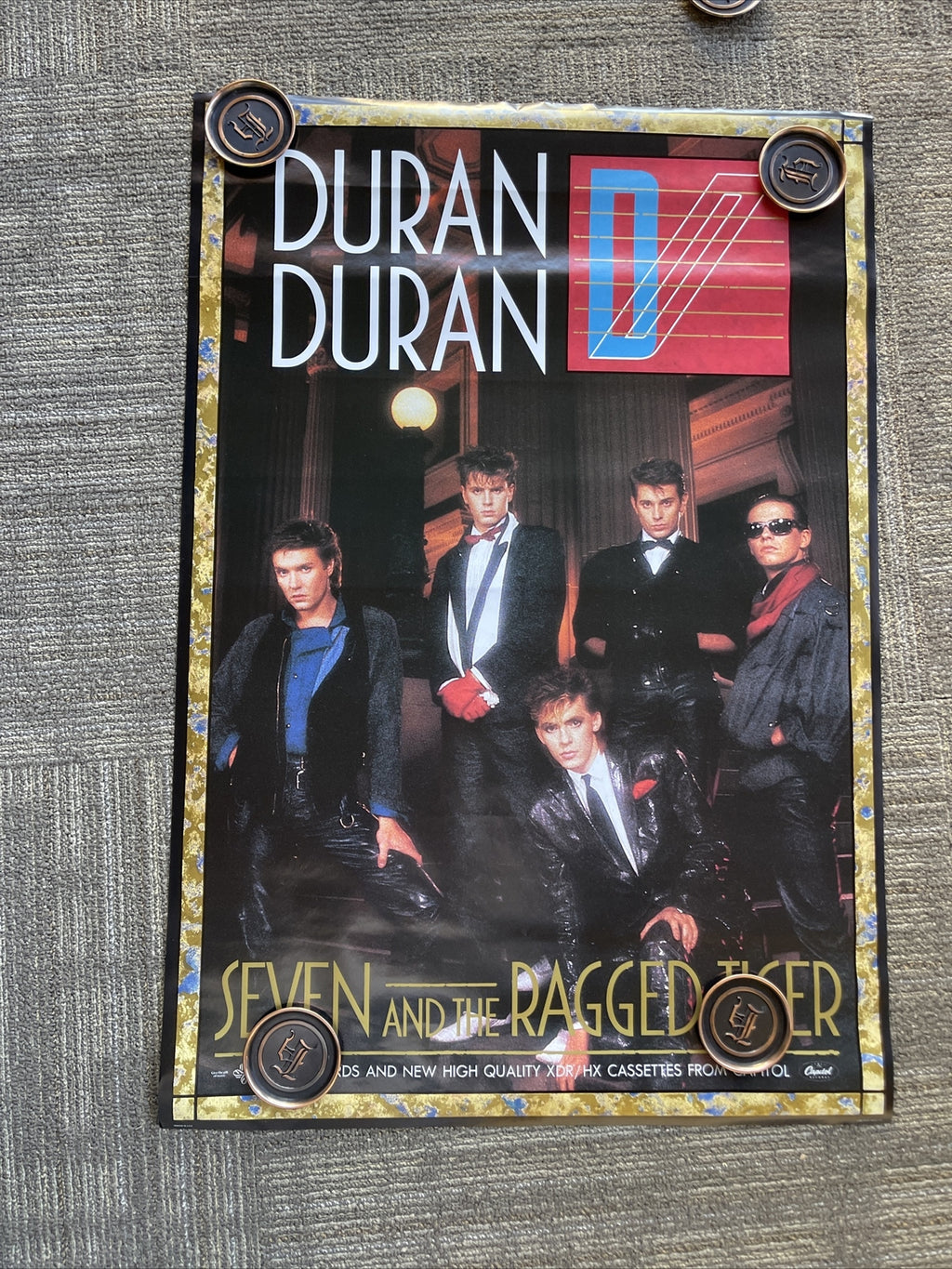 #175 1983 Duran Duran Ragged Tiger Record Store Promo Poster 24” X 35”0