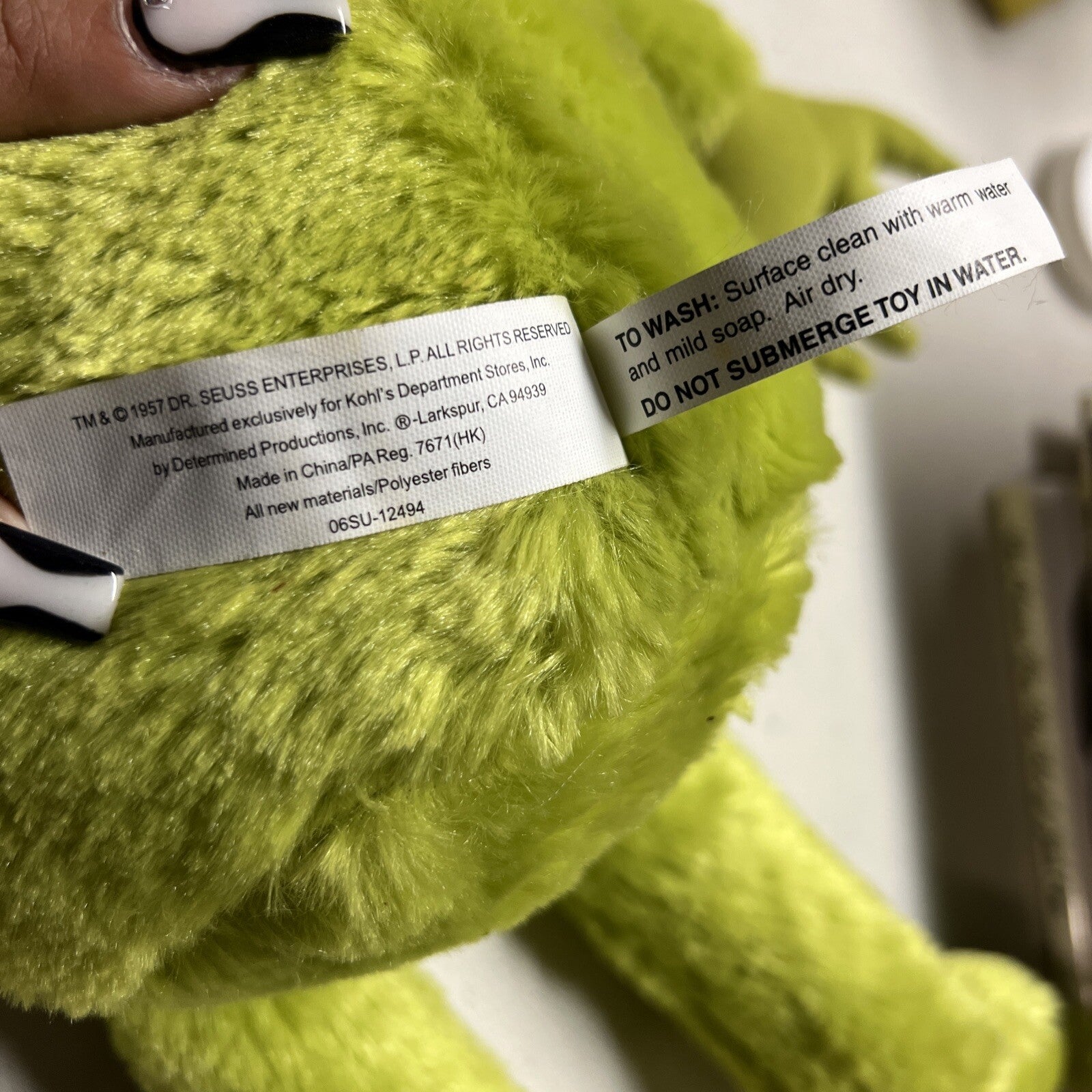 Dr. Seuss THE GRINCH Plush Toy Stuffed Animal Kohl’s Vintage  19" Christmas4