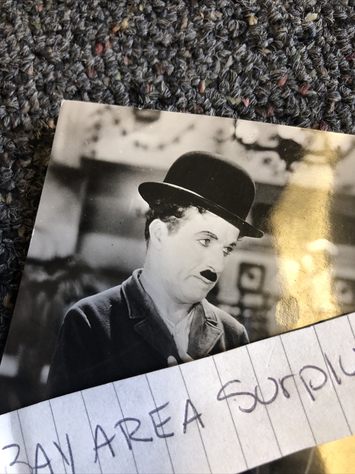Rare Original Photo Of Charles Chaplin & Paulette Goddard On Scene 7x7”3